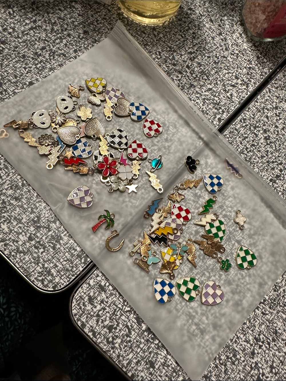 Charms - gold tone mostly enamel
